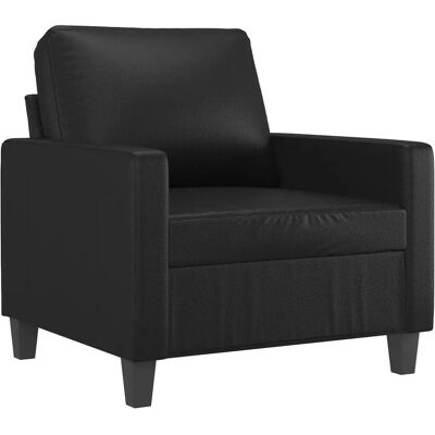 Vidaxl Sillón con Taburete - Cuero Sintético Duradero, Estable, Moderno Vidaxl Sillón con Taburete - Cuero Sintético Duradero, Estable, Moderno