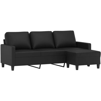 vidaXL 3-personers sofa med fodskammel - Sofa vidaXL 3-personers sofa med fodskammel - Sofa