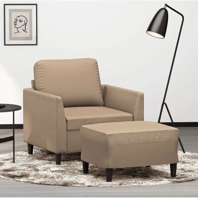 Fauteuil Relax VIDAXL - Cappuccino - Cuir synthétique durable - Publicité Fauteuil Relax VIDAXL - Cappuccino - Cuir synthétique durable - Publicité