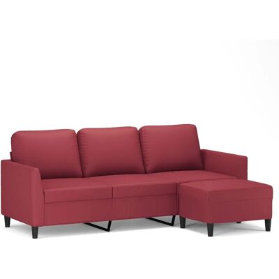 Canapé 3 places VidaXL avec repose-pieds - Mobilier de salon - Publicité Canapé 3 places VidaXL avec repose-pieds - Mobilier de salon - Publicité