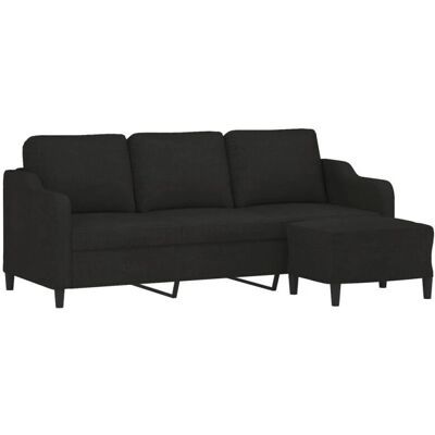 VIDAXL 3-Sitzer Sofa mit Hocker - Wohnzimmer Mittelpunkt VIDAXL 3-Sitzer Sofa mit Hocker - Wohnzimmer Mittelpunkt