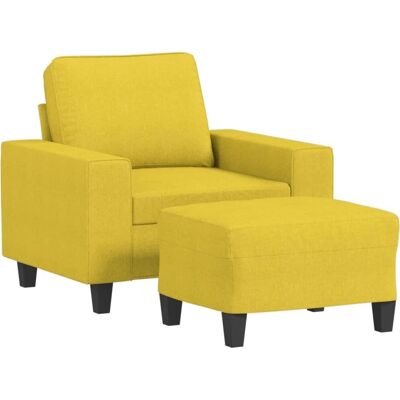 Fauteuil avec ottomane vidaXL - Tissu durable et moderne - Publicité Fauteuil avec ottomane vidaXL - Tissu durable et moderne - Publicité