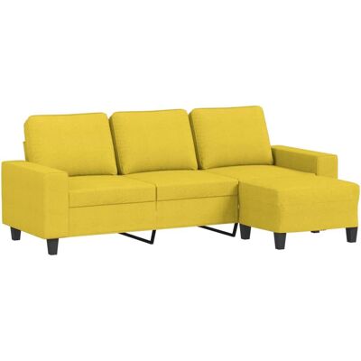 Canapé Jaune VidaXL 3201156 avec Repose-pieds Canapé Jaune VidaXL 3201156 avec Repose-pieds