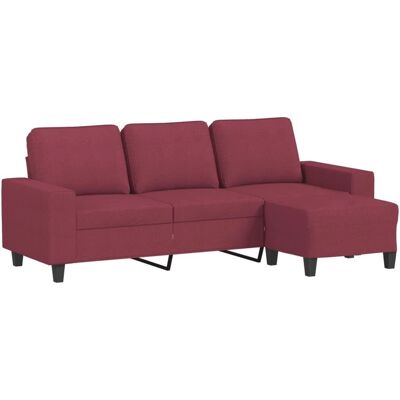 Canapé 3 places VIDAXL avec repose-pied - Mobilier salon - Publicité Canapé 3 places VIDAXL avec repose-pied - Mobilier salon - Publicité