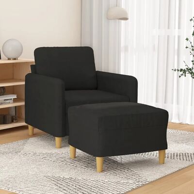 Sillón VIDAXL con Taburete - Tela Duradera, Diseño Moderno Sillón VIDAXL con Taburete - Tela Duradera, Diseño Moderno