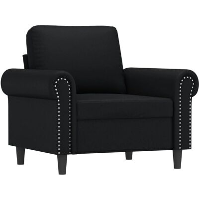 VIDAXL Fauteuil noir avec repose-pieds - Fauteuil avec repose-pieds - Publicité VIDAXL Fauteuil noir avec repose-pieds - Fauteuil avec repose-pieds - Publicité