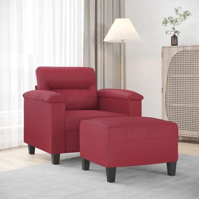 VIDAXL Sessel mit Fußhocker - Langlebiges Kunstleder, Modernes Design VIDAXL Sessel mit Fußhocker - Langlebiges Kunstleder, Modernes Design