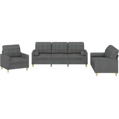 Ensemble de Meubles de Salon VidaXL - Gris, 4 pièces Ensemble de Meubles de Salon VidaXL - Gris, 4 pièces