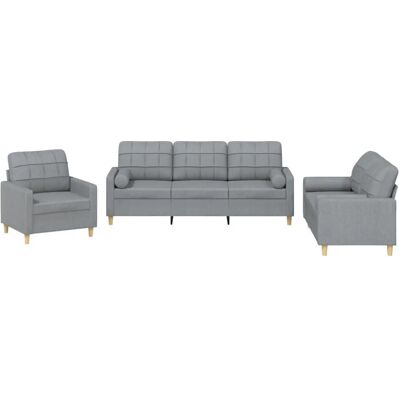 VidaXL 3201258 Ensemble de Mobilier de Salon - Gris - Publicité VidaXL 3201258 Ensemble de Mobilier de Salon - Gris - Publicité