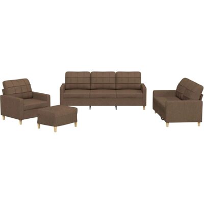 VidaXL 3-teiliges Wohnzimmermöbel-Set - Braun VidaXL 3-teiliges Wohnzimmermöbel-Set - Braun