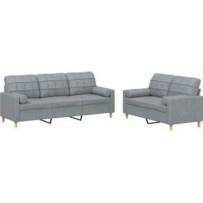 VidaXL Graues Wohnzimmermöbel-Set - Modernes Design VidaXL Graues Wohnzimmermöbel-Set - Modernes Design