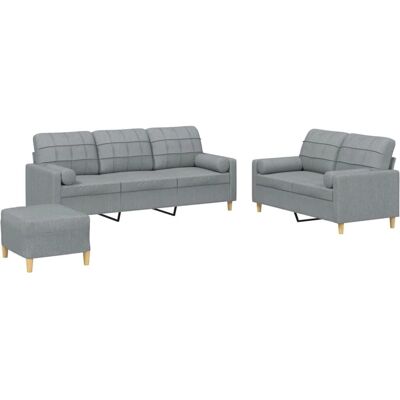 Ensemble de Mobilier de Salon - Gris - Publicité Ensemble de Mobilier de Salon - Gris - Publicité