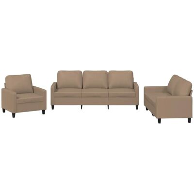 VidaXL - 3201402 - Cappuccino - 3er-Satz - Sofa-Set VidaXL - 3201402 - Cappuccino - 3er-Satz - Sofa-Set