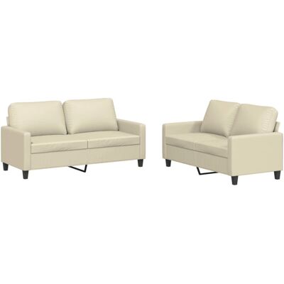 VidaXL 643895 Ensemble de Mobilier de Salon - Crème - Publicité VidaXL 643895 Ensemble de Mobilier de Salon - Crème - Publicité