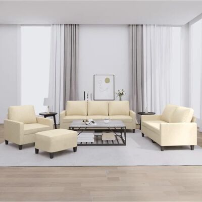 vidaXL Ensemble de Canapés Beiges 4 Pièces - Canapé Set - Publicité vidaXL Ensemble de Canapés Beiges 4 Pièces - Canapé Set - Publicité