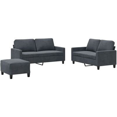 VidaXL Wohnzimmermöbel-Set - Grau - Living room furniture set VidaXL Wohnzimmermöbel-Set - Grau - Living room furniture set