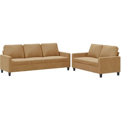 vidaXL 3201533 Ensemble de Mobilier pour Salon - Canapé Marron - Publicité vidaXL 3201533 Ensemble de Mobilier pour Salon - Canapé Marron - Publicité