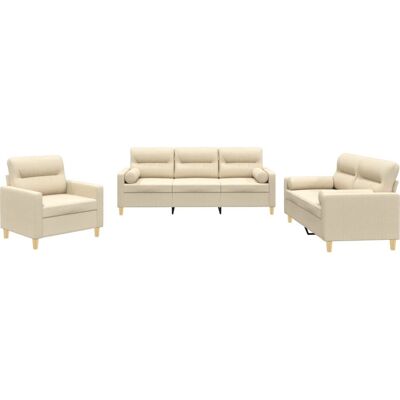 VidaXL 3201554 Ensemble de Mobilier - Crème - Publicité VidaXL 3201554 Ensemble de Mobilier - Crème - Publicité