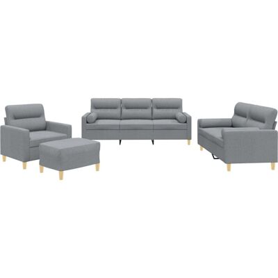 Ensemble de Mobilier de Salon VidaXL - Gris 3 pièces - Publicité Ensemble de Mobilier de Salon VidaXL - Gris 3 pièces - Publicité