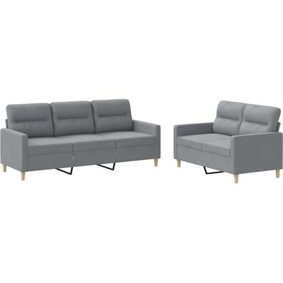 vidaXL Wohnzimmermöbel-Set - Grau vidaXL Wohnzimmermöbel-Set - Grau