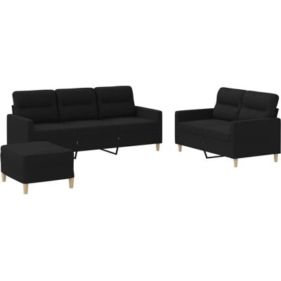 VidaXL 3201612 Ensemble de Mobilier de Salon - Noir - Publicité VidaXL 3201612 Ensemble de Mobilier de Salon - Noir - Publicité