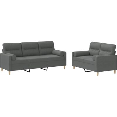 vidaXL Wohnzimmermöbel-Set - Grau vidaXL Wohnzimmermöbel-Set - Grau