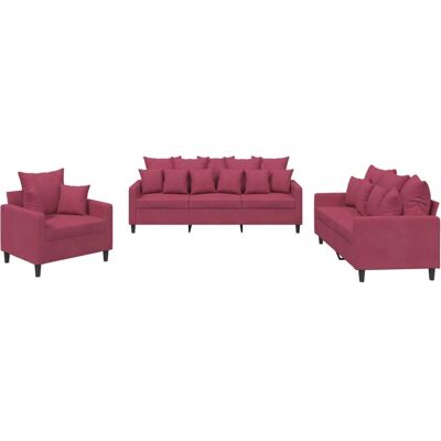 Ensemble de Mobilier de Salon VidaXL - Canapé et Fauteuil en Velours Rouge - Publicité Ensemble de Mobilier de Salon VidaXL - Canapé et Fauteuil en Velours Rouge - Publicité