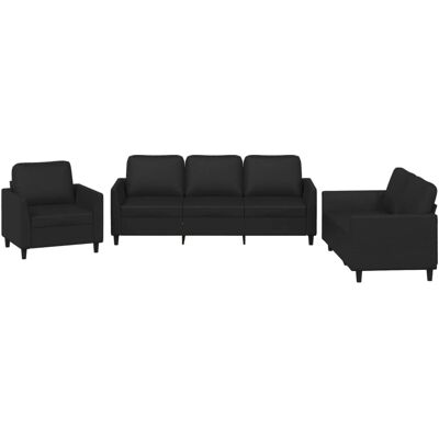 Ensemble de Mobilier de Salon VidaXL - Noir - Publicité Ensemble de Mobilier de Salon VidaXL - Noir - Publicité
