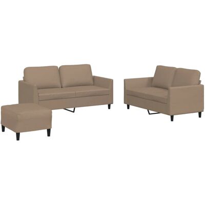 VidaXL - 3201759 - Cappuccino - Ensemble de canapés VidaXL - 3201759 - Cappuccino - Ensemble de canapés