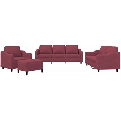 VidaXL Wohnzimmermöbel-Set - Rot VidaXL Wohnzimmermöbel-Set - Rot