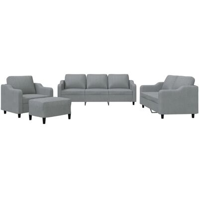 Ensemble de Mobilier de Salon VidaXL - Gris - Publicité Ensemble de Mobilier de Salon VidaXL - Gris - Publicité