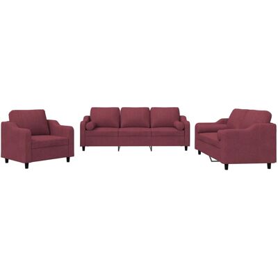 VidaXL 3201800 Ensemble de Mobilier pour Salon - Rouge - Publicité VidaXL 3201800 Ensemble de Mobilier pour Salon - Rouge - Publicité