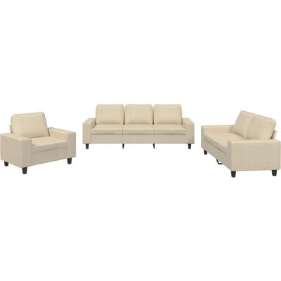 Ensemble de Meubles de Salon VidaXL Crème - Confortable et Durable - Publicité Ensemble de Meubles de Salon VidaXL Crème - Confortable et Durable - Publicité