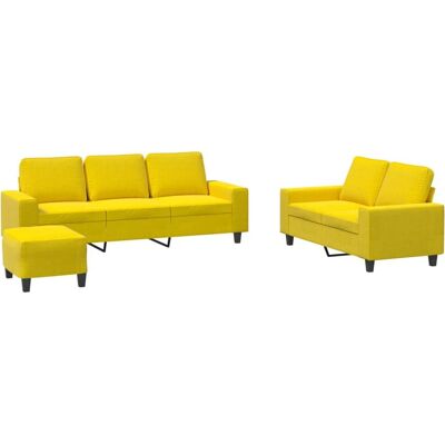 VidaXL 3201911 ensemble de meubles pour salon - Jaune - Publicité VidaXL 3201911 ensemble de meubles pour salon - Jaune - Publicité