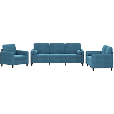 VidaXL 3201963 Ensemble de Mobilier pour Salon - Bleu - Publicité VidaXL 3201963 Ensemble de Mobilier pour Salon - Bleu - Publicité