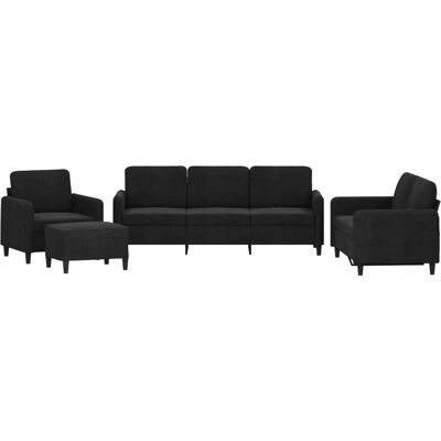 VidaXL 3201969 Ensemble de Mobilier Salon - Noir - Publicité VidaXL 3201969 Ensemble de Mobilier Salon - Noir - Publicité