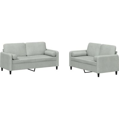 Ensemble de meubles pour salon VidaXL 3201994 - Gris - Publicité Ensemble de meubles pour salon VidaXL 3201994 - Gris - Publicité