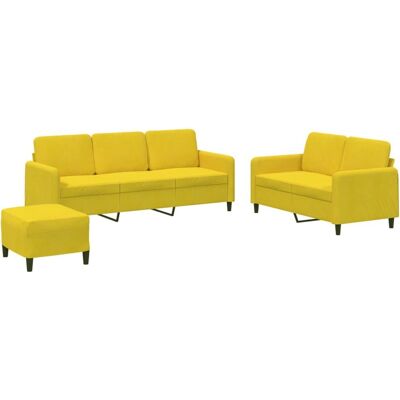 VidaXL 3202030 Ensemble de Mobilier pour Salon - Jaune - Publicité VidaXL 3202030 Ensemble de Mobilier pour Salon - Jaune - Publicité