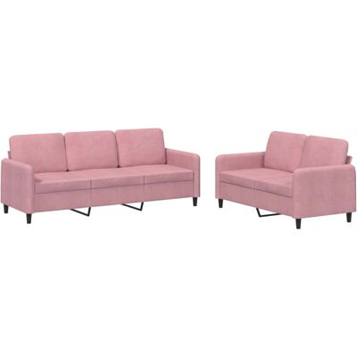 Ensemble de Mobilier de Salon VidaXL Rose 3202037 - Publicité Ensemble de Mobilier de Salon VidaXL Rose 3202037 - Publicité