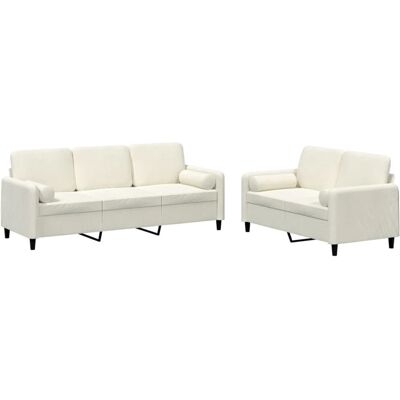 VidaXL Creme Wohnzimmermöbel-Set - 2 & 3-Sitzer Sofa VidaXL Creme Wohnzimmermöbel-Set - 2 & 3-Sitzer Sofa
