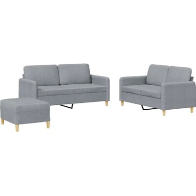 Ensemble de Mobilier de Salon VidaXL - Gris - Publicité Ensemble de Mobilier de Salon VidaXL - Gris - Publicité