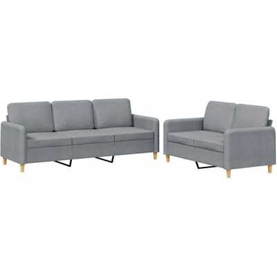 vidaXL 3202118 Hellgraues Wohnzimmermöbel-Set - Living Room Furniture Set vidaXL 3202118 Hellgraues Wohnzimmermöbel-Set - Living Room Furniture Set