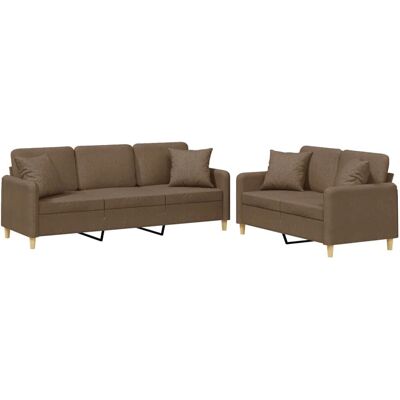Ensemble de meubles de salon VidaXL - Marron - Living room furniture set - Publicité Ensemble de meubles de salon VidaXL - Marron - Living room furniture set - Publicité
