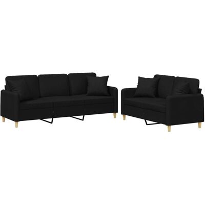 vidaXL Ensemble de Mobilier de Salon Noir - Living Room Furniture Set - Publicité vidaXL Ensemble de Mobilier de Salon Noir - Living Room Furniture Set - Publicité