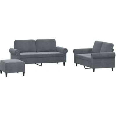 VidaXL 3202221 Ensemble de Mobilier de Salon Gris - Publicité VidaXL 3202221 Ensemble de Mobilier de Salon Gris - Publicité