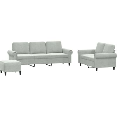 VidaXL 3202280 Grau Wohnzimmermöbel-Set - Wohnzimmereinrichtung VidaXL 3202280 Grau Wohnzimmermöbel-Set - Wohnzimmereinrichtung