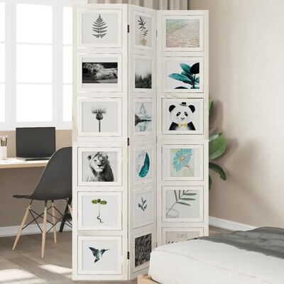 vidaXL Bílý Masivní Dřevěný Dělicí Panel 3ks - Dělič místnosti vidaXL Bílý Masivní Dřevěný Dělicí Panel 3ks - Dělič místnosti