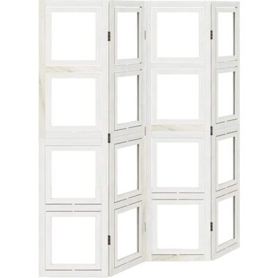 vidaXL Witte Massief Houten Kamerverdeler 40x160cm - Kamerverdeler vidaXL Witte Massief Houten Kamerverdeler 40x160cm - Kamerverdeler