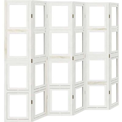 vidaXL Bílý 6-panelový room divider - Room Divider vidaXL Bílý 6-panelový room divider - Room Divider