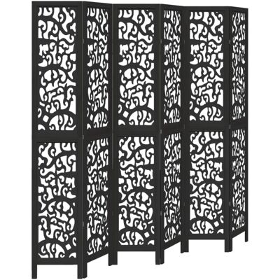 vidaXL 6-Panel Černý Předěl - Vnitřní Dělící Přepážka vidaXL 6-Panel Černý Předěl - Vnitřní Dělící Přepážka